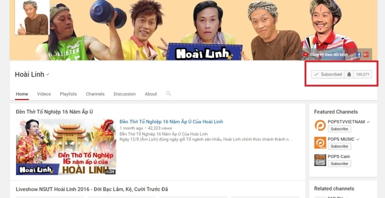 hoai linh dat 100k view