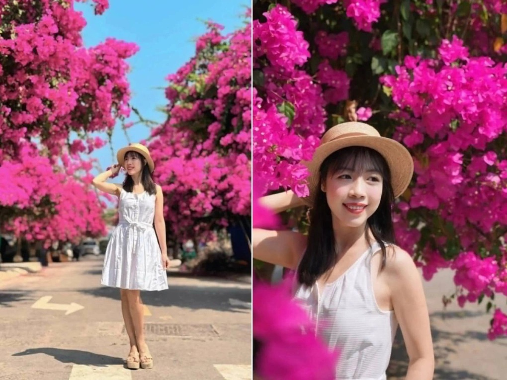 Con đường hoa giấy 'gây sốt' tại Nha Trang dịp 30/4